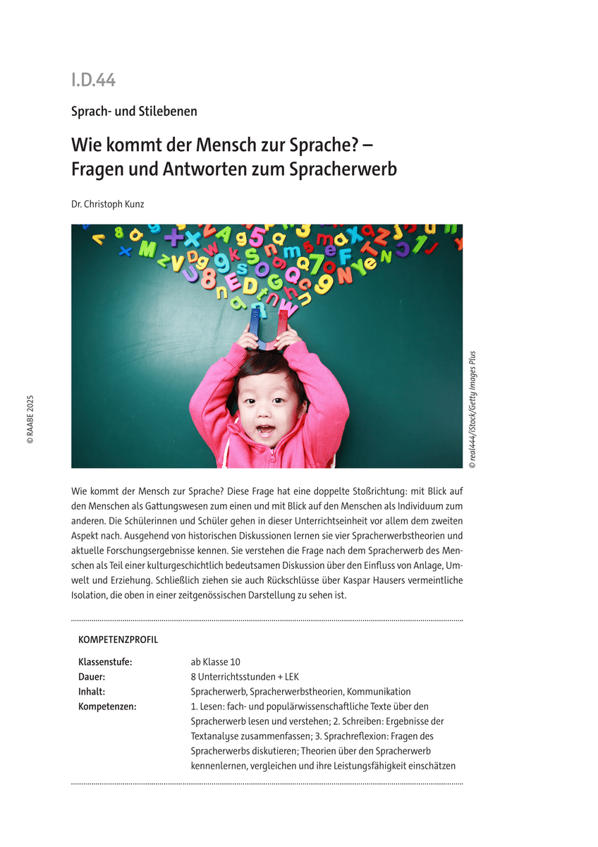 Wie kommt der Mensch zur Sprache?