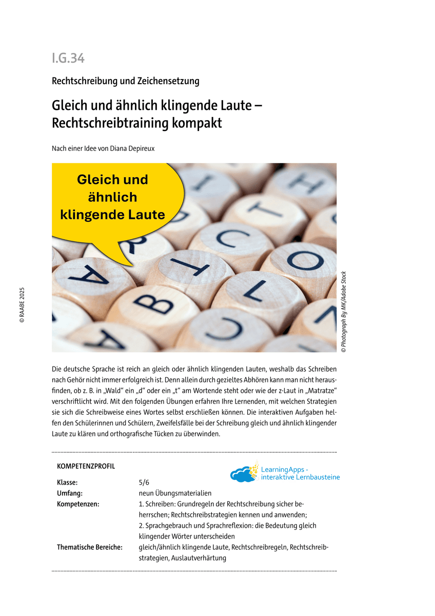 Gleich und ähnlich klingende Laute