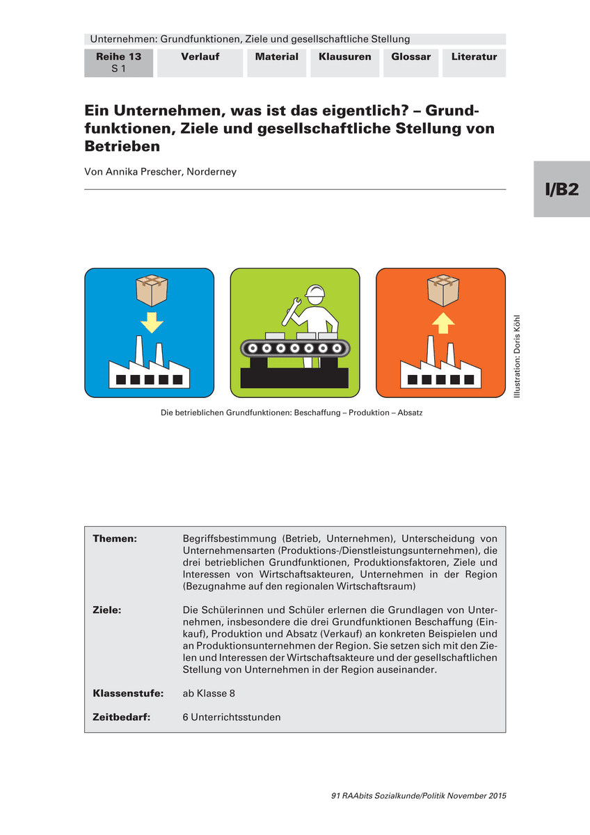 Ein Unternehmen, was ist das eigentlich?