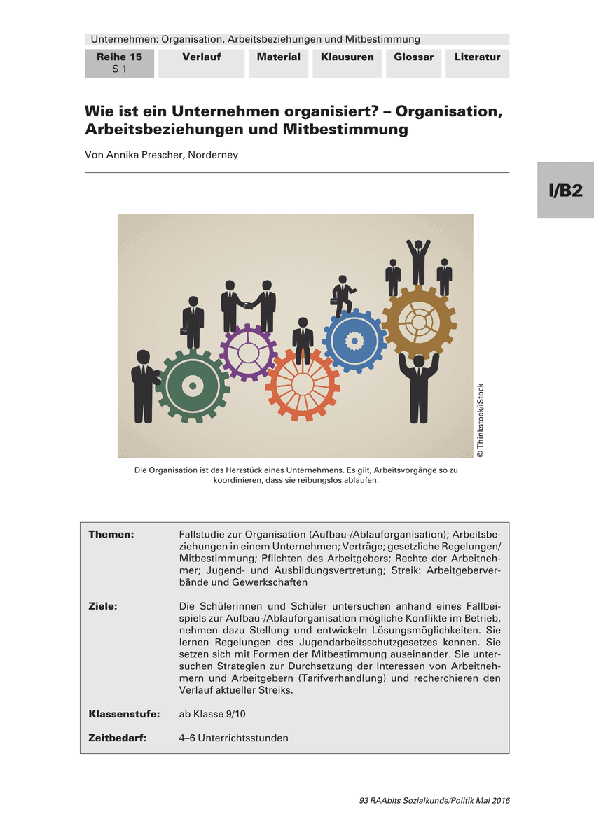 Wie ist ein Unternehmen organisiert?