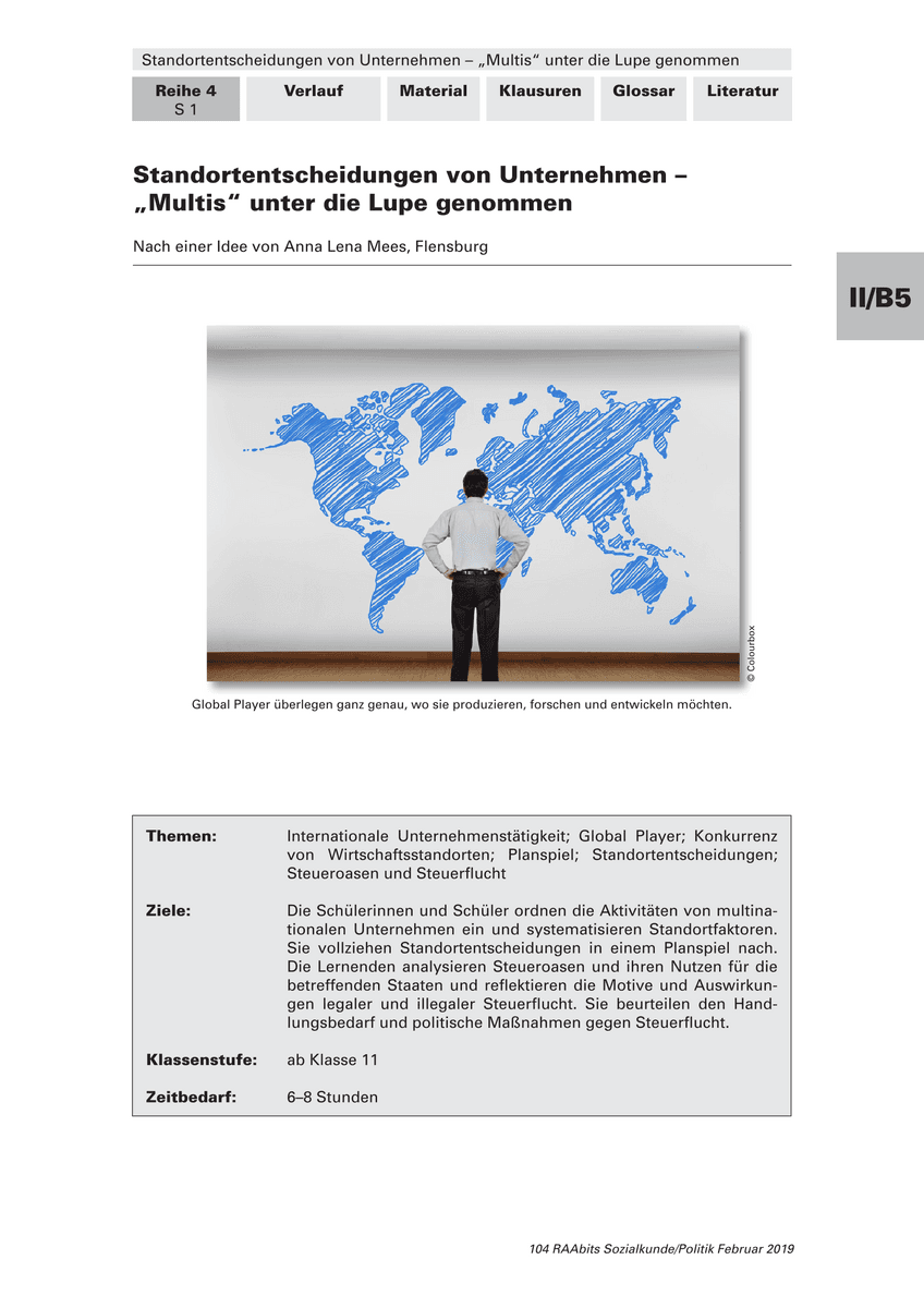 Standortentscheidungen von Unternehmen
