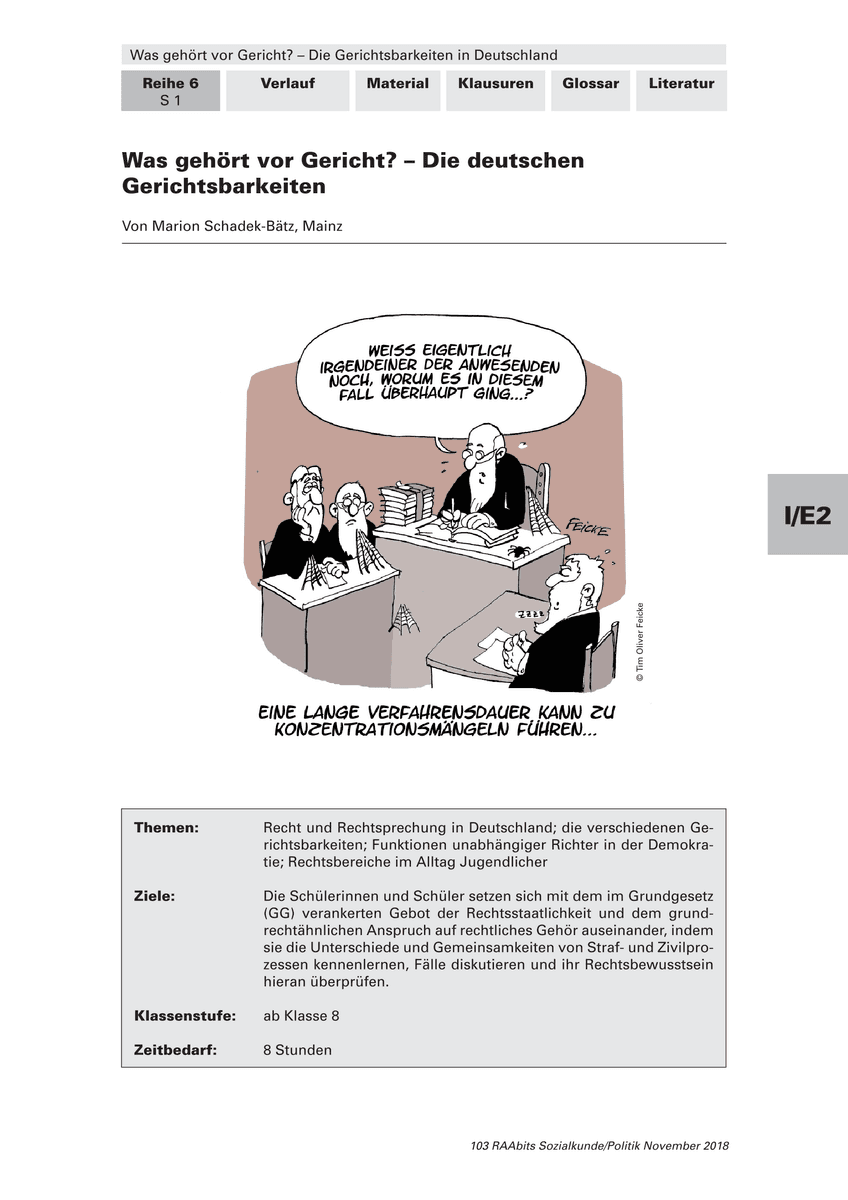 Was gehört vor Gericht?