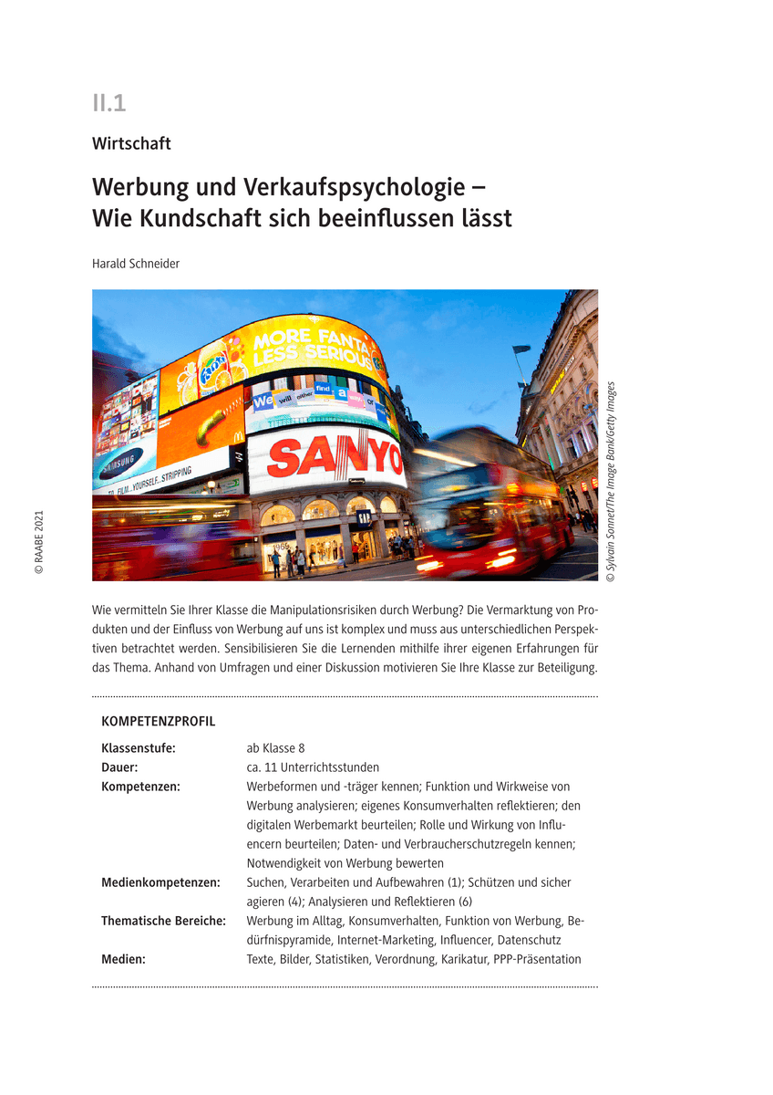 Werbung und Verkaufspsychologie