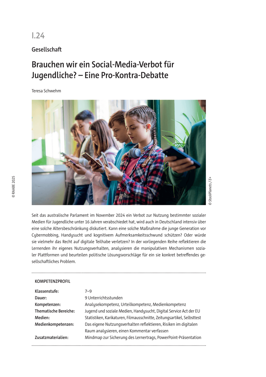 Brauchen wir ein Social-Media-Verbot für Jugendliche?