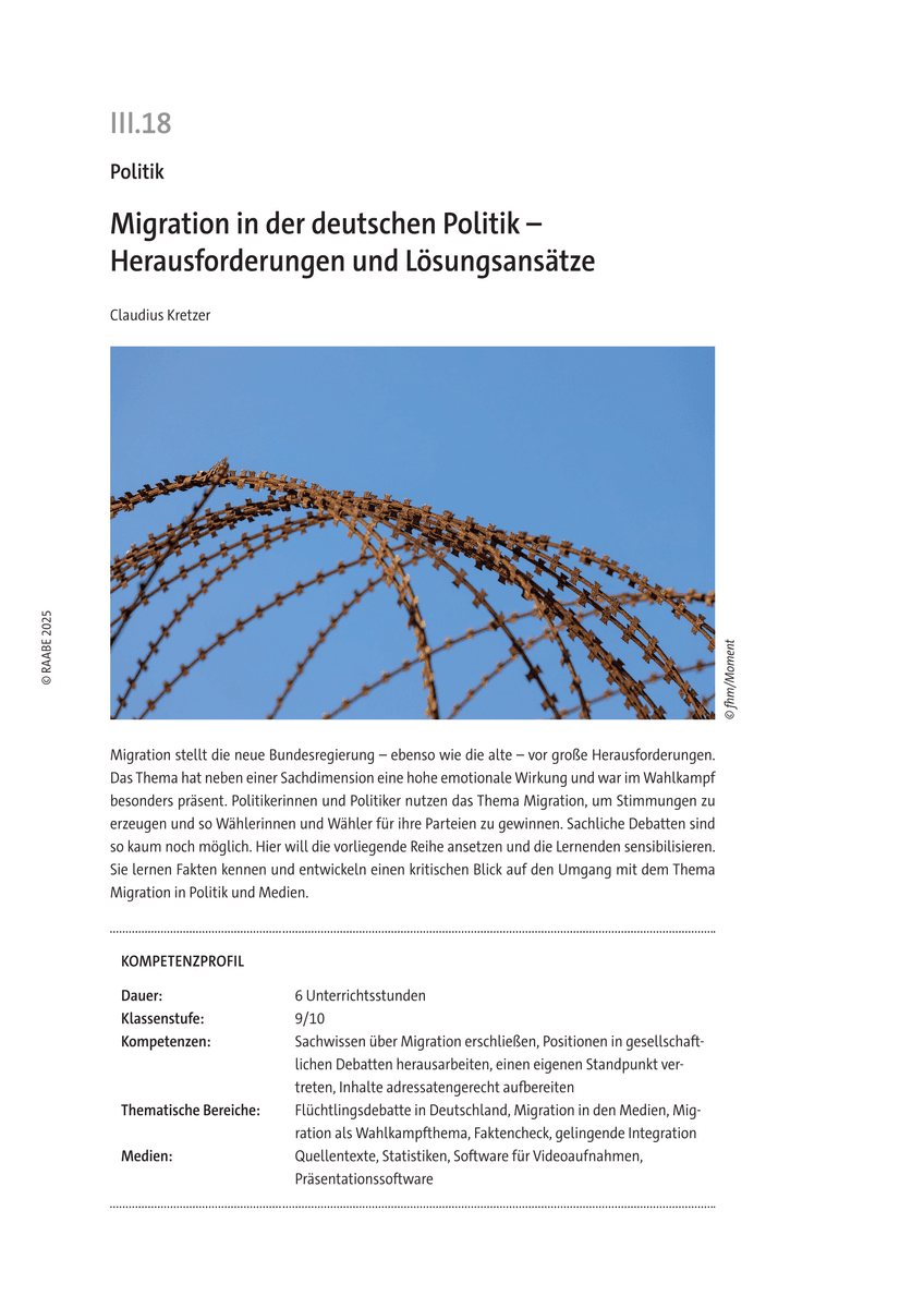 Migration in der deutschen Politik
