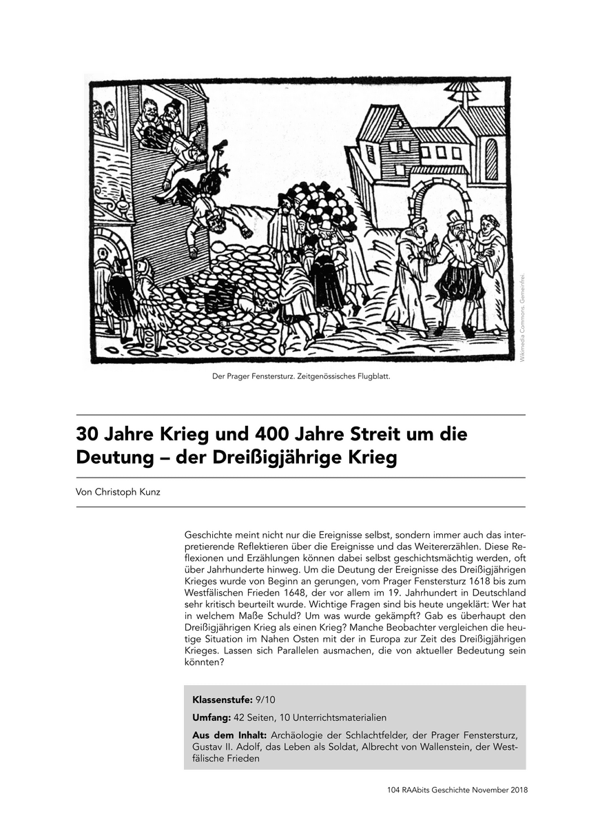 30 Jahre Krieg und 400 Jahre Streit um die Deutung