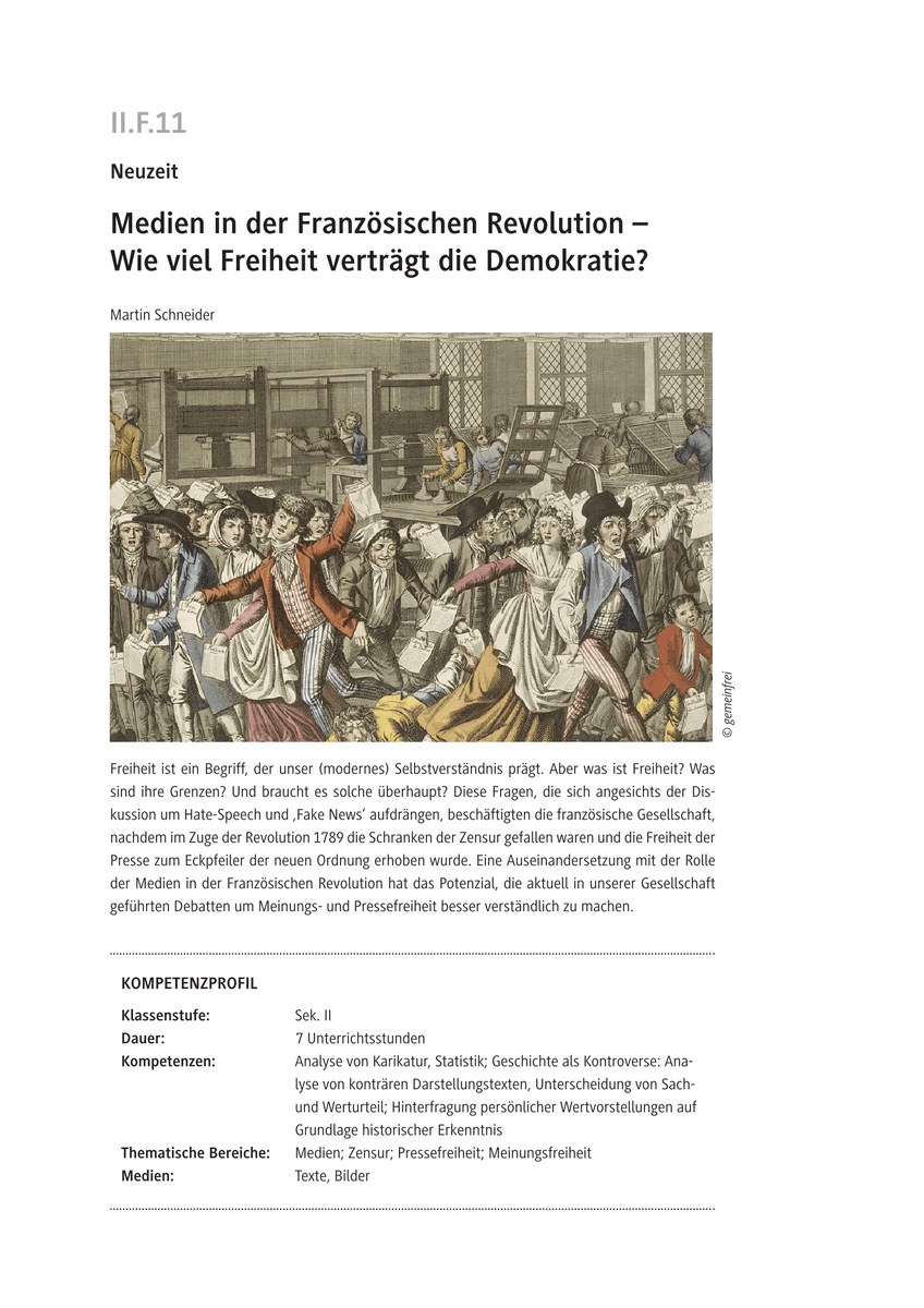 Medien in der Französischen Revolution