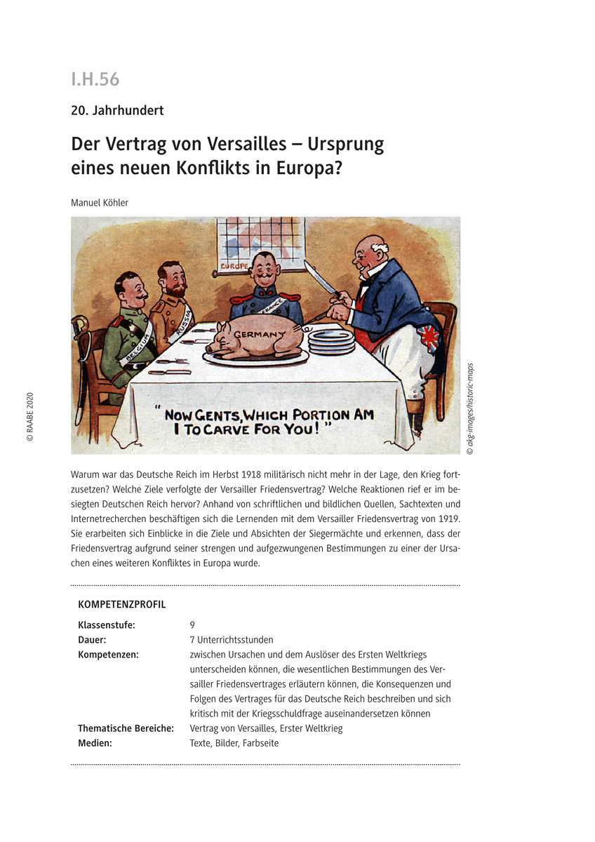 Der Vertrag von Versailles