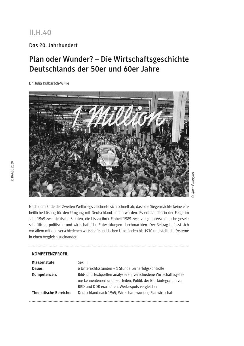 Plan oder Wunder?