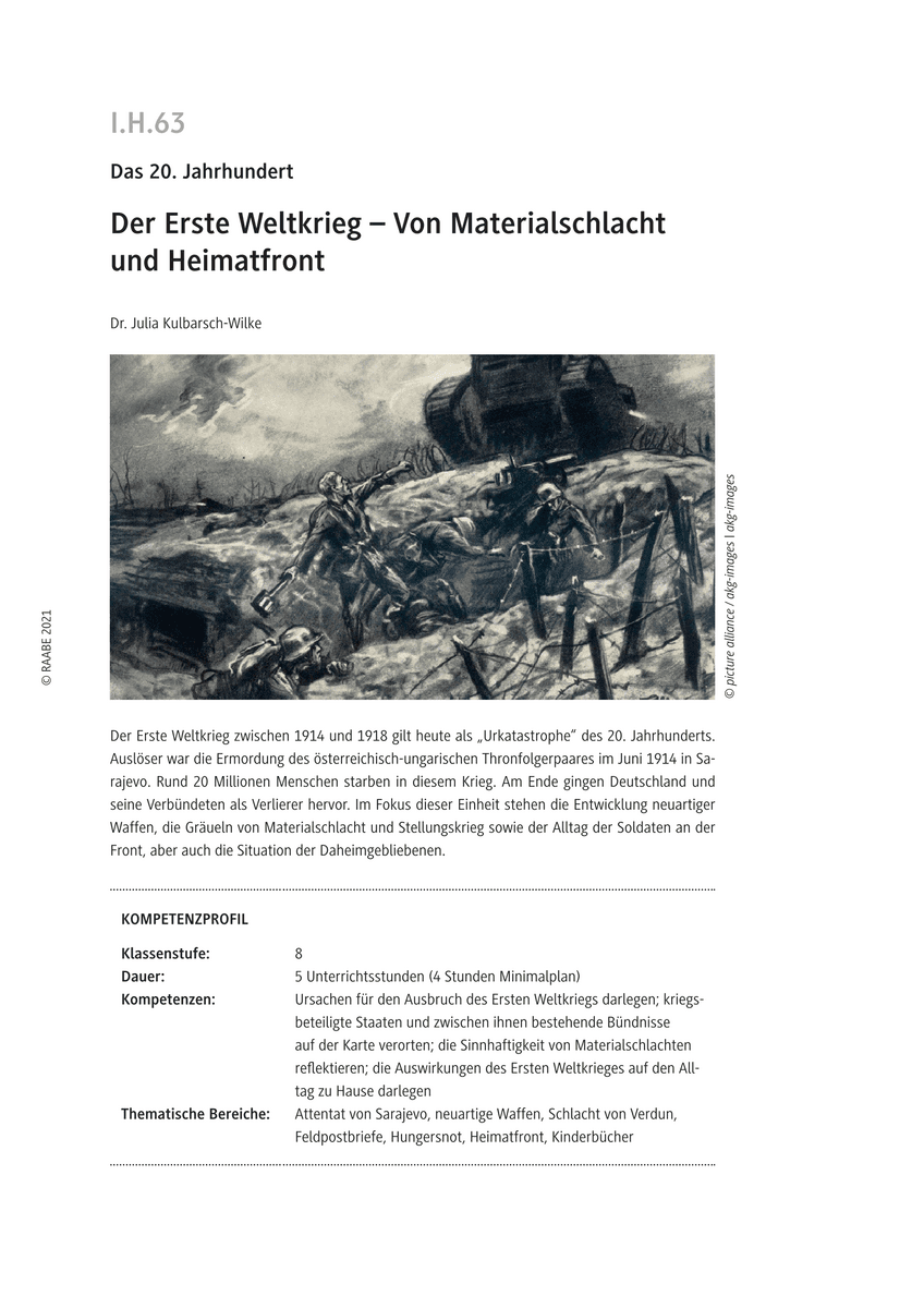 Der Erste Weltkrieg