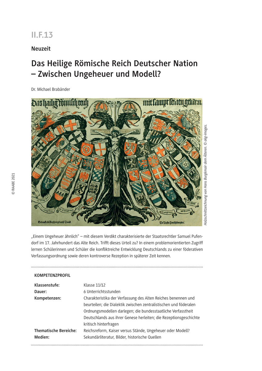 Das Heilige Römische Reich Deutscher Nation