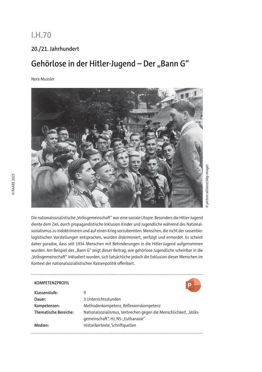 Gehörlose in der Hitler-Jugend