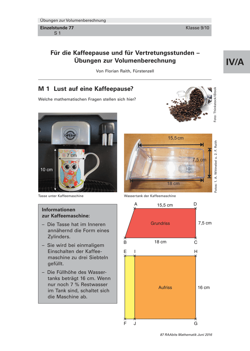 Für die Kaffeepause und für Vertretungsstunden