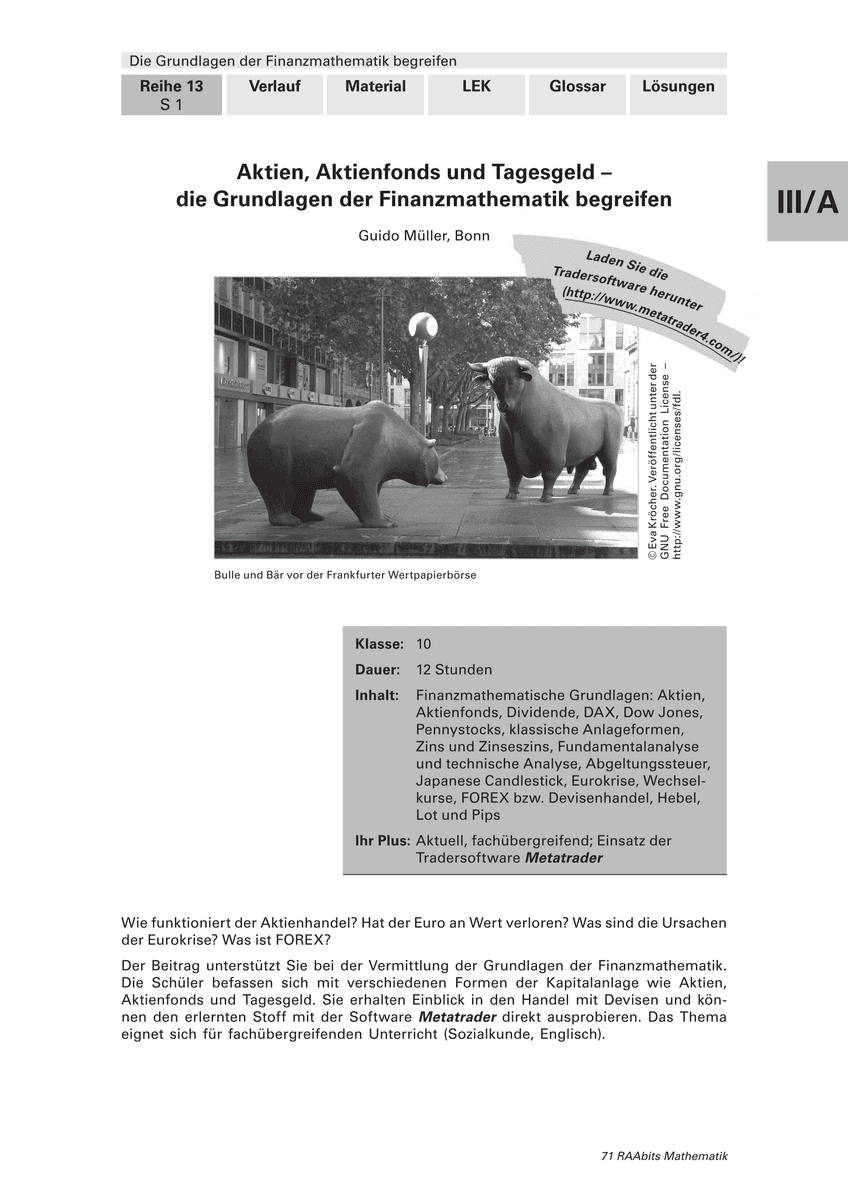 Aktien, Aktienfonds und Tagesgeld