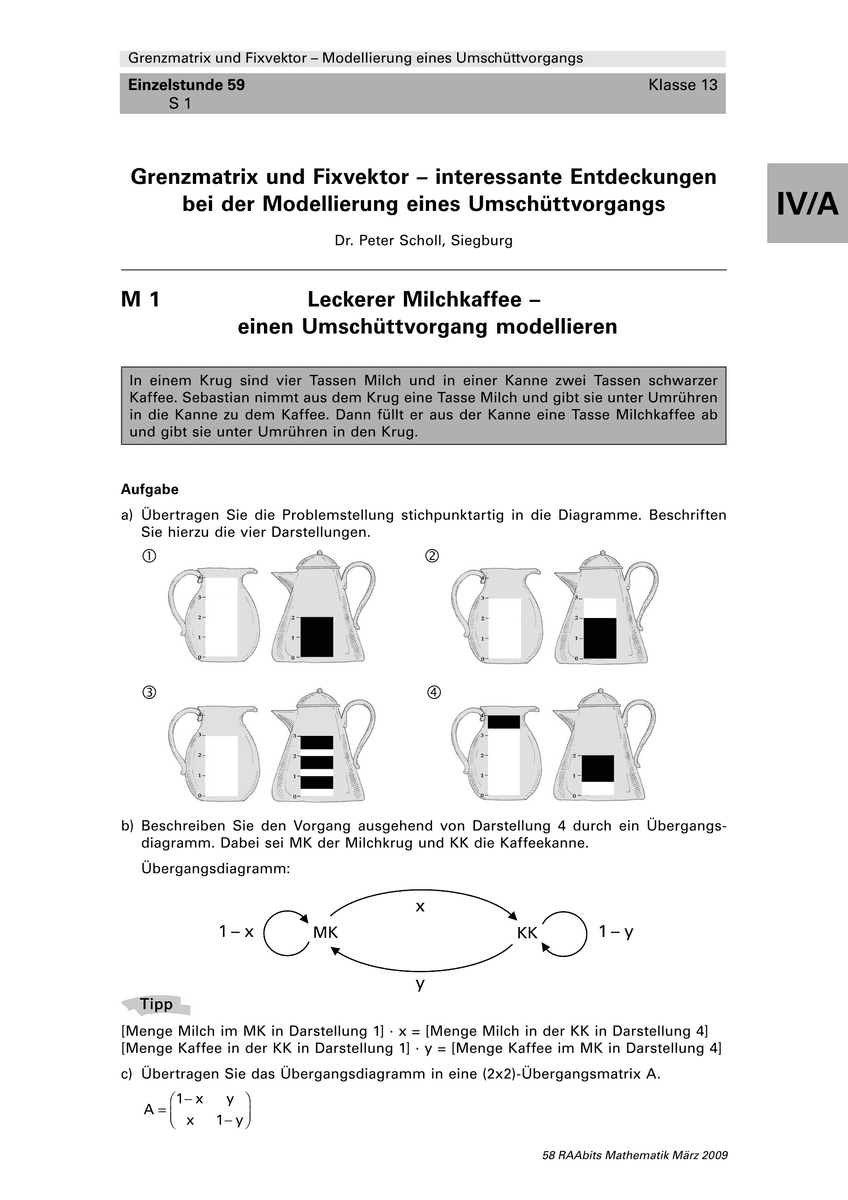 Grenzmatrix und Fixvektor