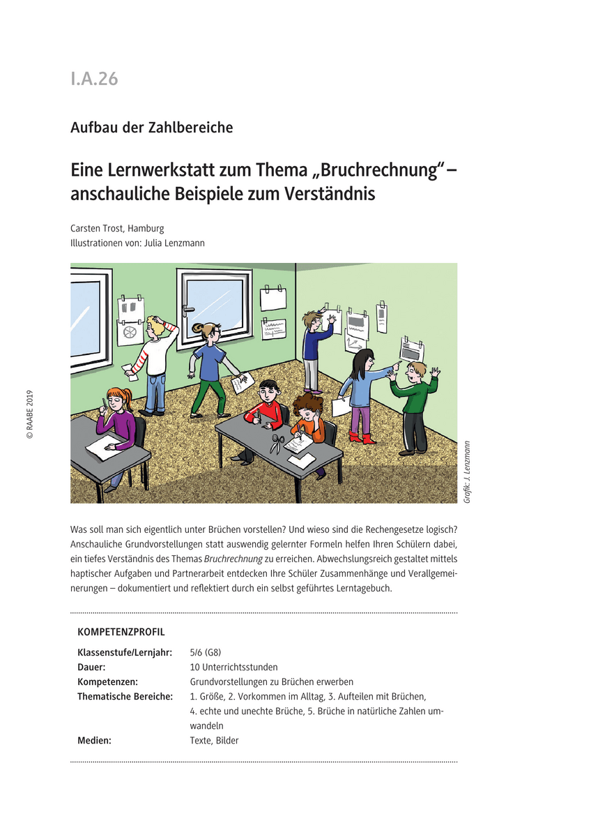 Eine Lernwerkstatt zum Thema „Bruchrechnung“