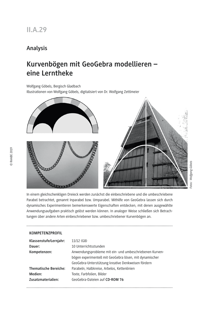 Kurvenbögen mit GeoGebra modellieren