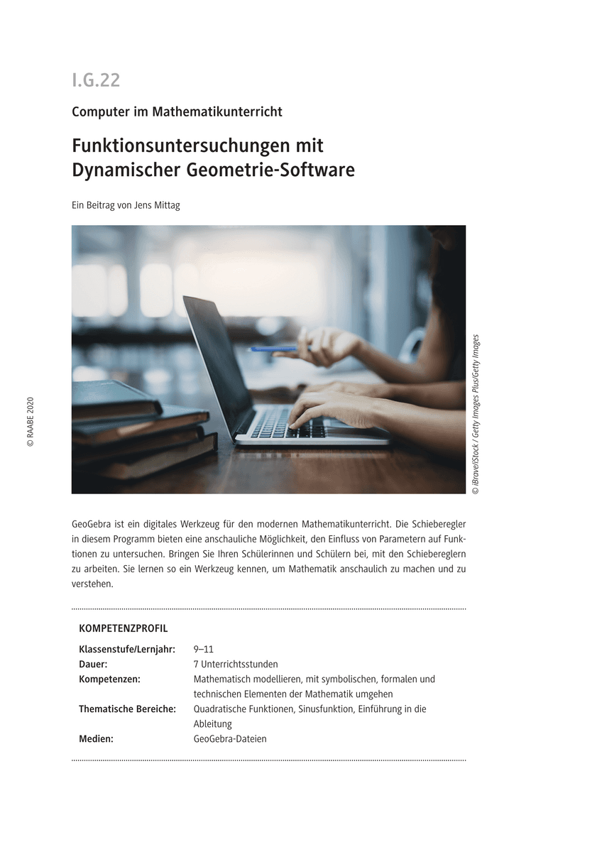 Funktionsuntersuchungen mit Dynamischer Geometrie-Software