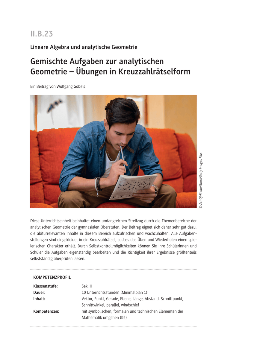 Gemischte Aufgaben zur analytischen Geometrie
