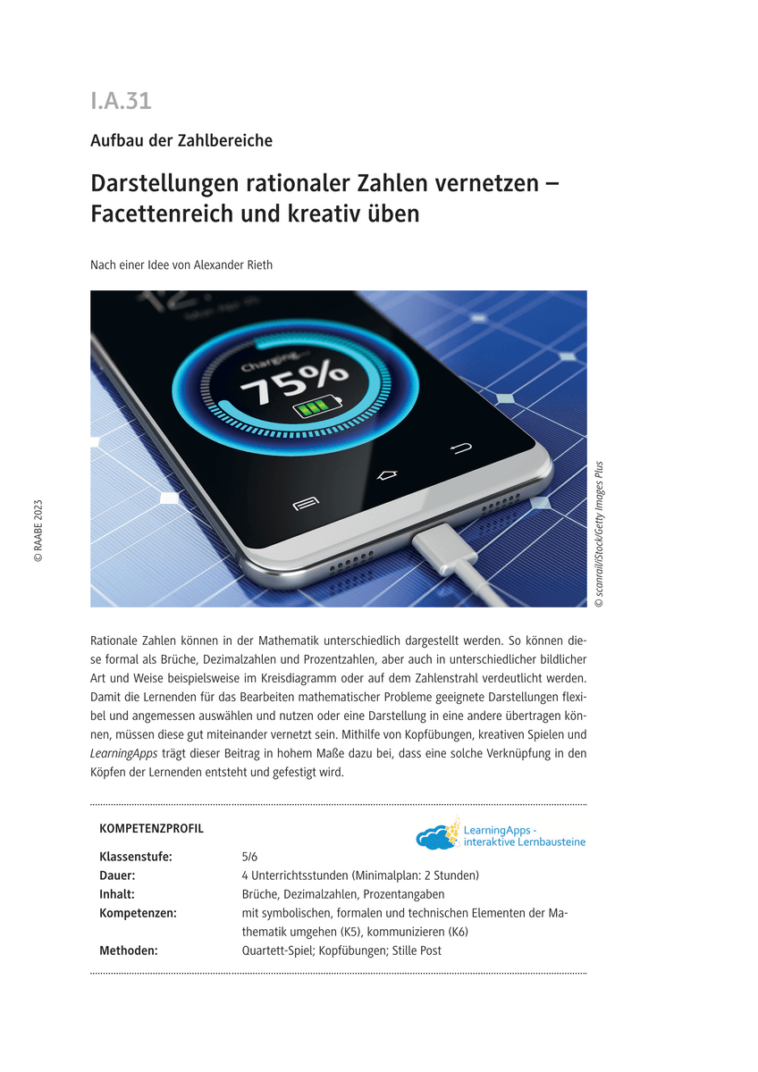 Darstellungen rationaler Zahlen vernetzen