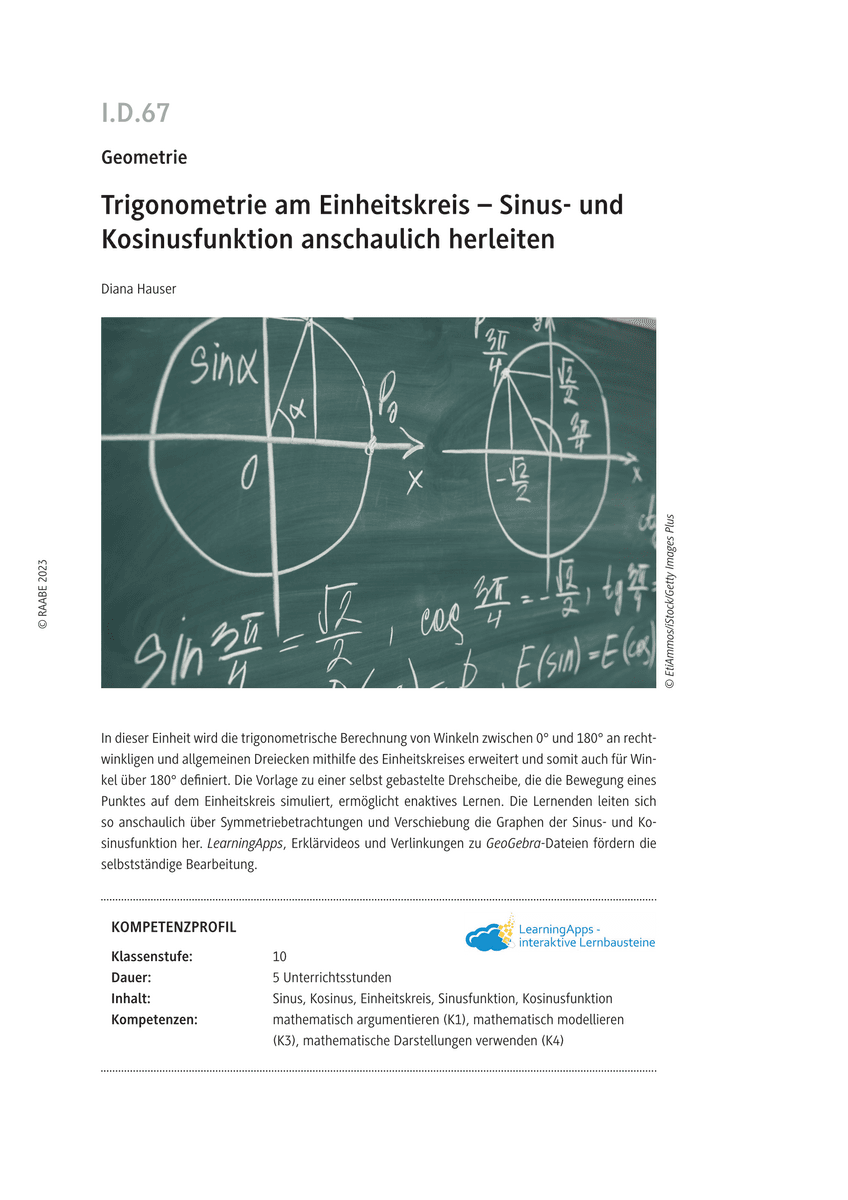 Trigonometrie am Einheitskreis