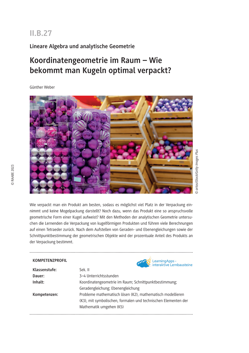 Koordinatengeometrie im Raum