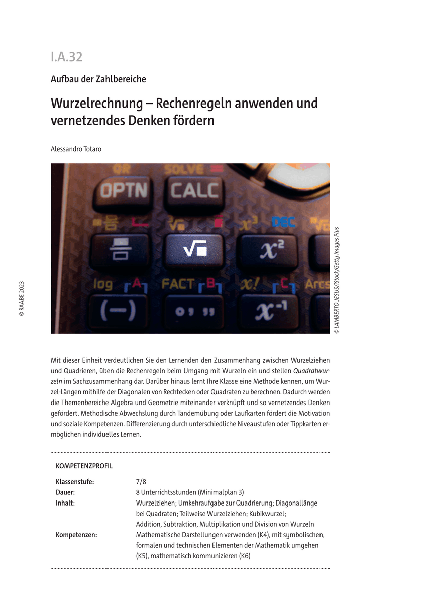 Wurzelrechnung