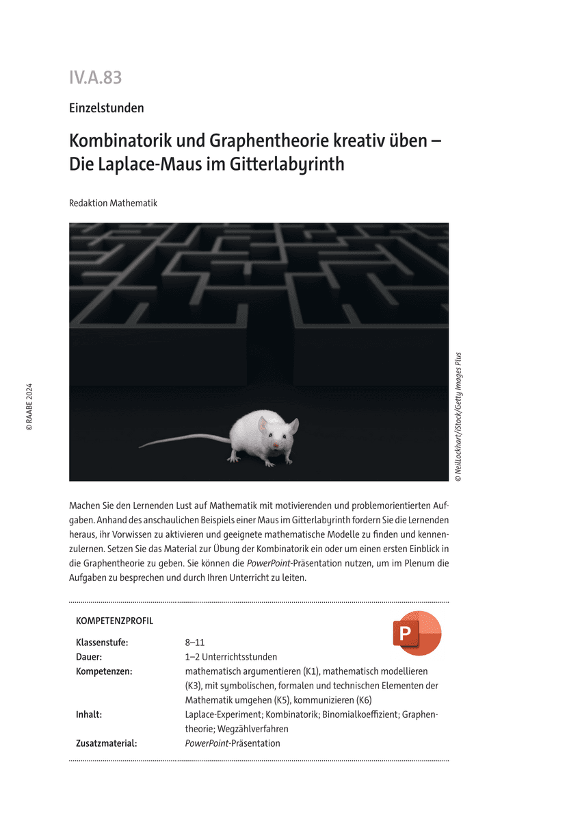 Kombinatorik und Graphentheorie kreativ üben