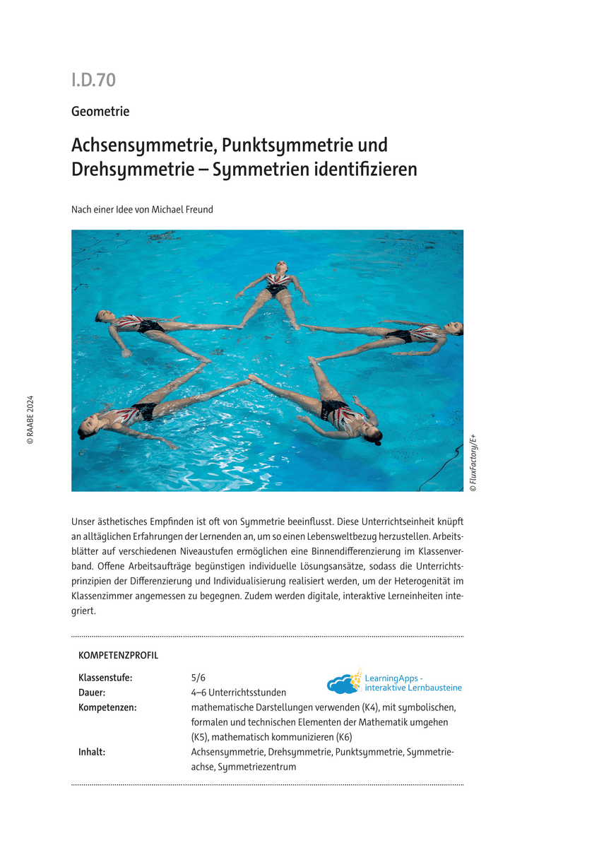 Achsensymmetrie, Punktsymmetrie und Drehsymmetrie