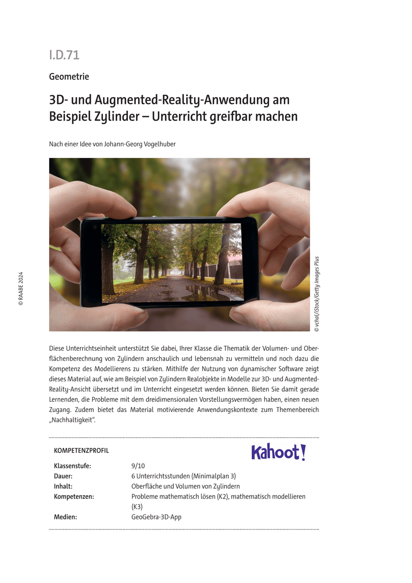 3D- und Augmented-Reality-Anwendung am Beispiel Zylinder