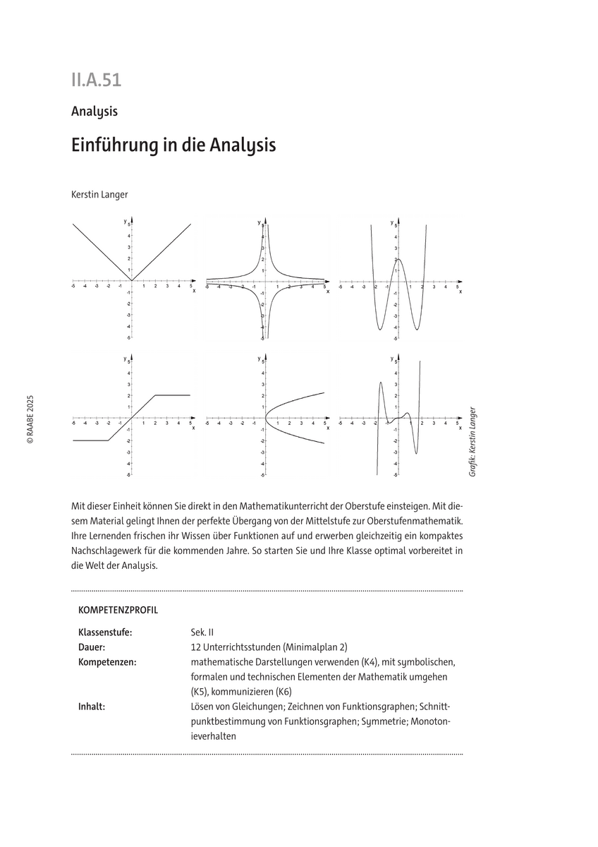 Einführung in die Analysis
