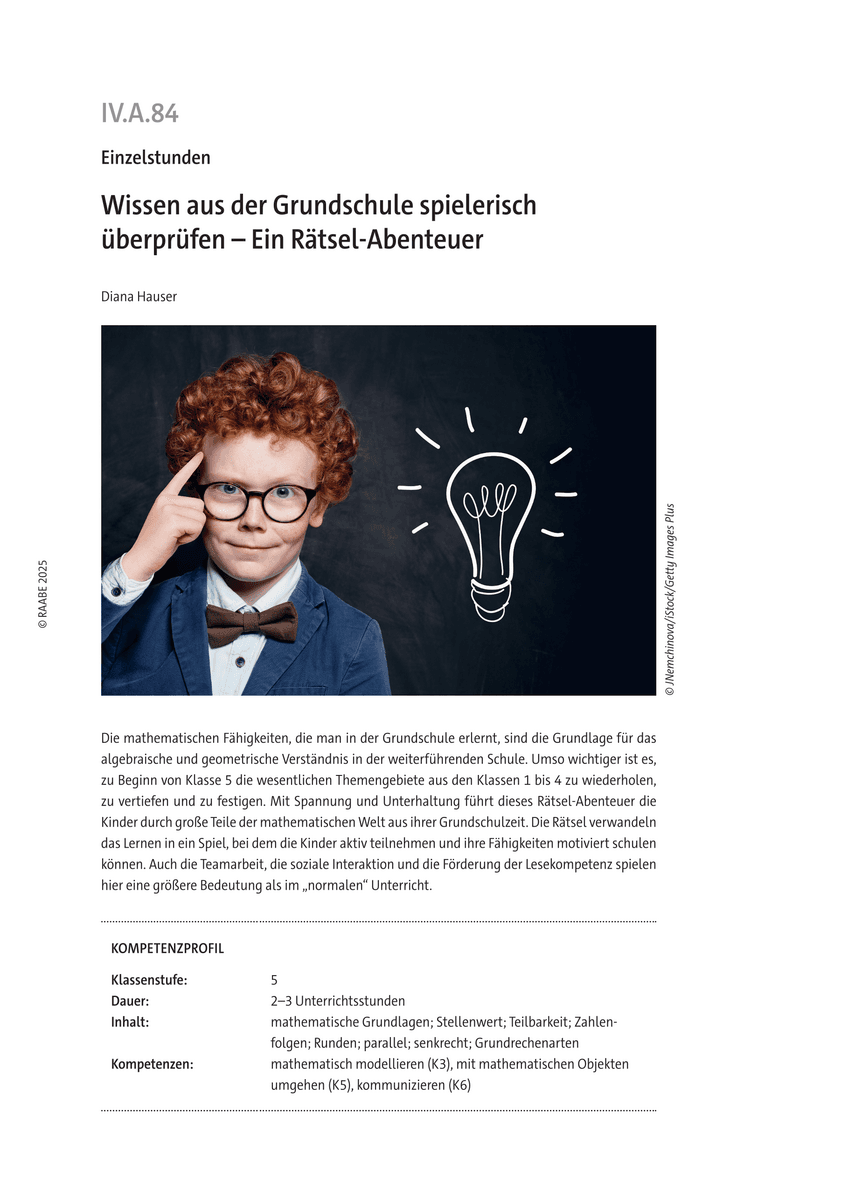 Wissen aus der Grundschule spielerisch überprüfen