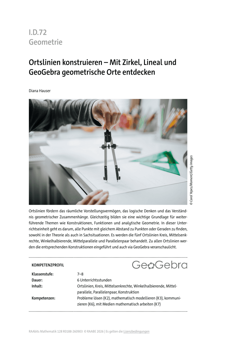 Ortslinien konstruieren