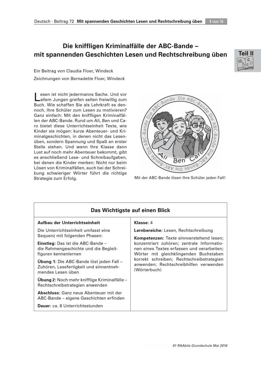 Mit spannenden Geschichten Lesen und Rechtschreiben üben