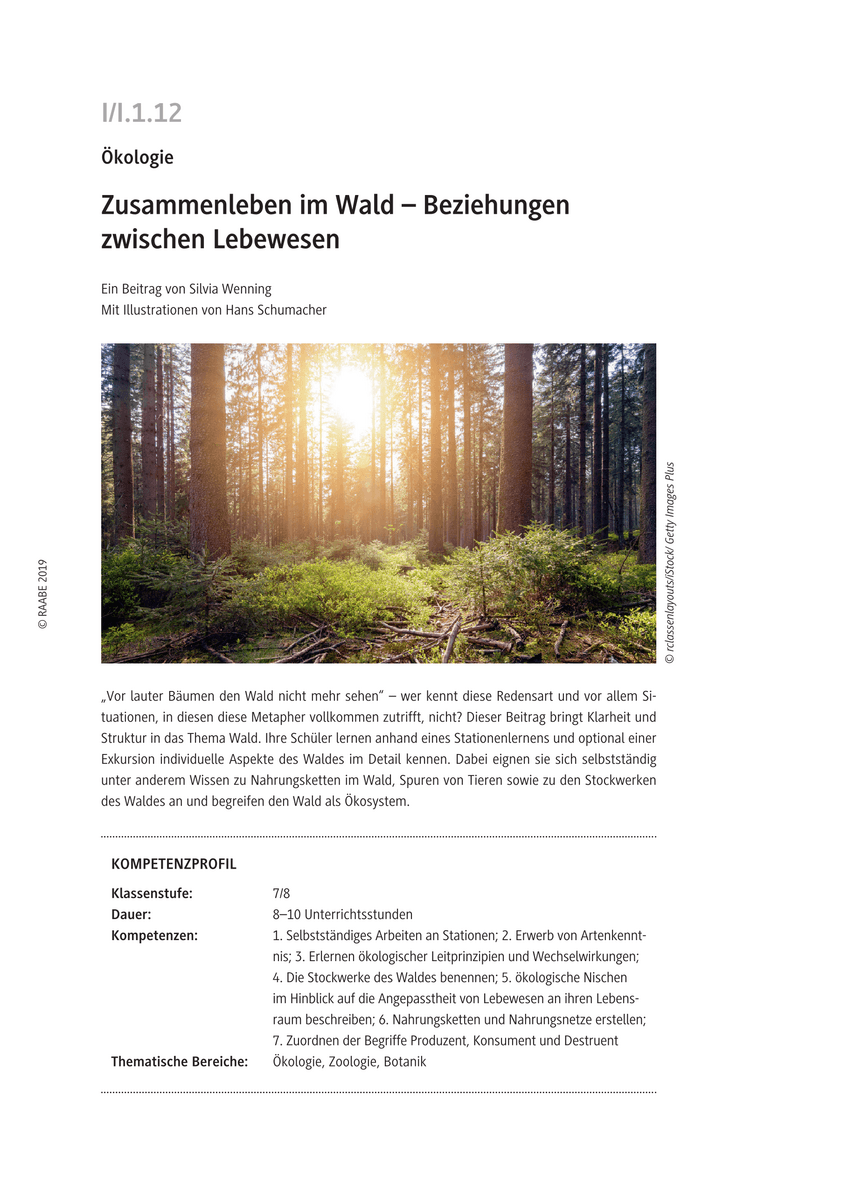 Zusammenleben im Wald