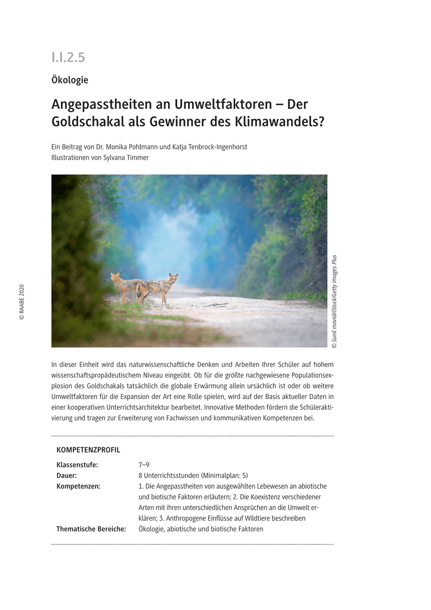 Angepasstheiten an Umweltfaktoren