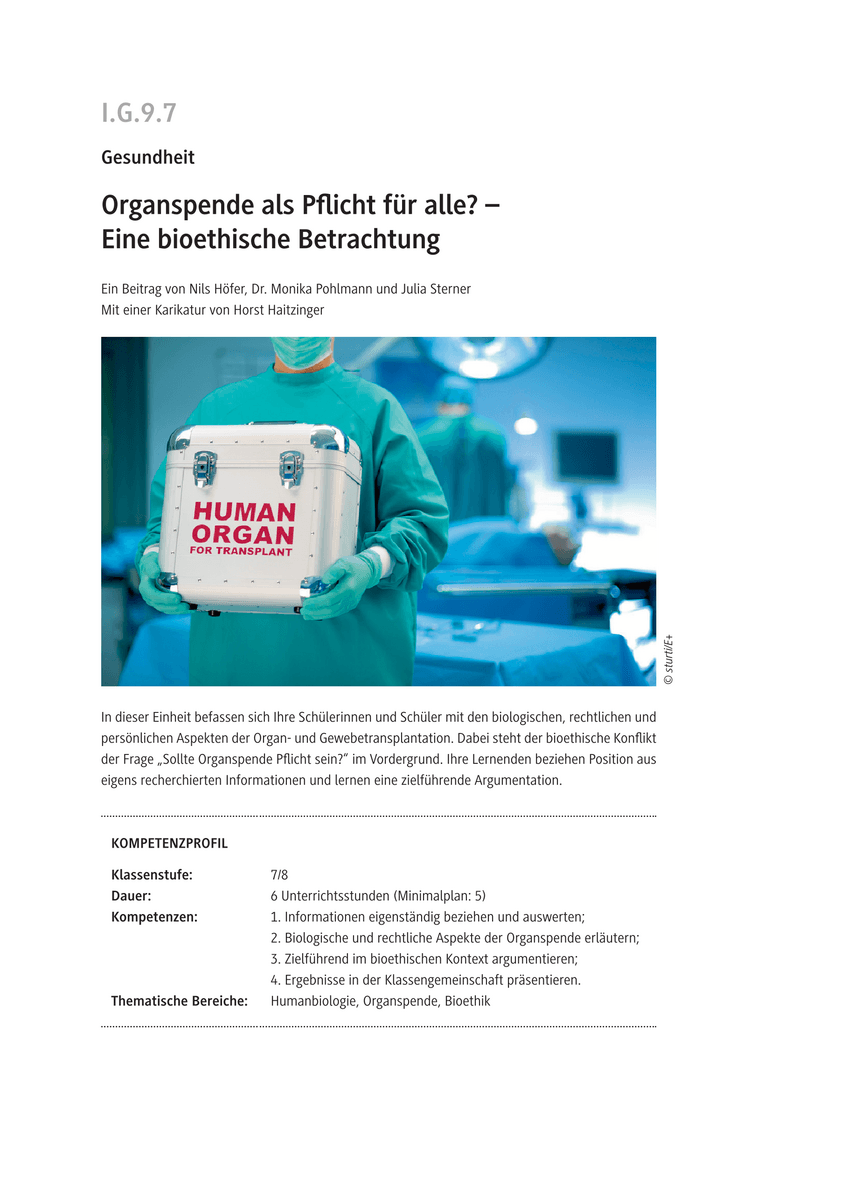 Organspende als Pflicht für alle?