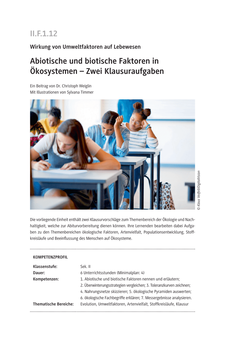 Abiotische und biotische Faktoren in Ökosystemen