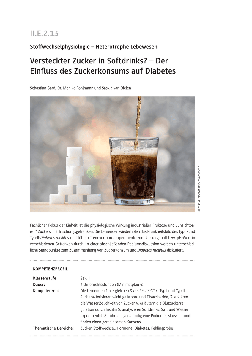 Versteckter Zucker in Softdrinks?