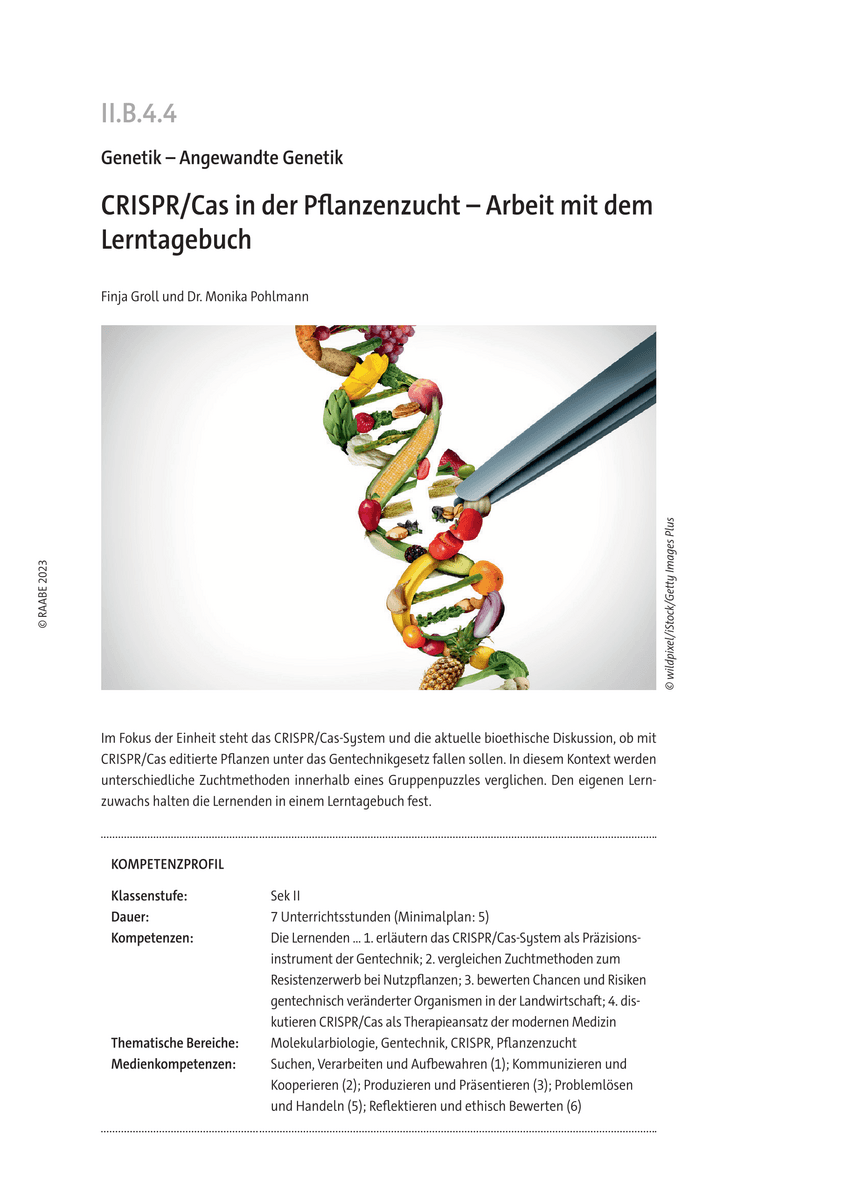 CRISPR/Cas in der Pflanzenzucht