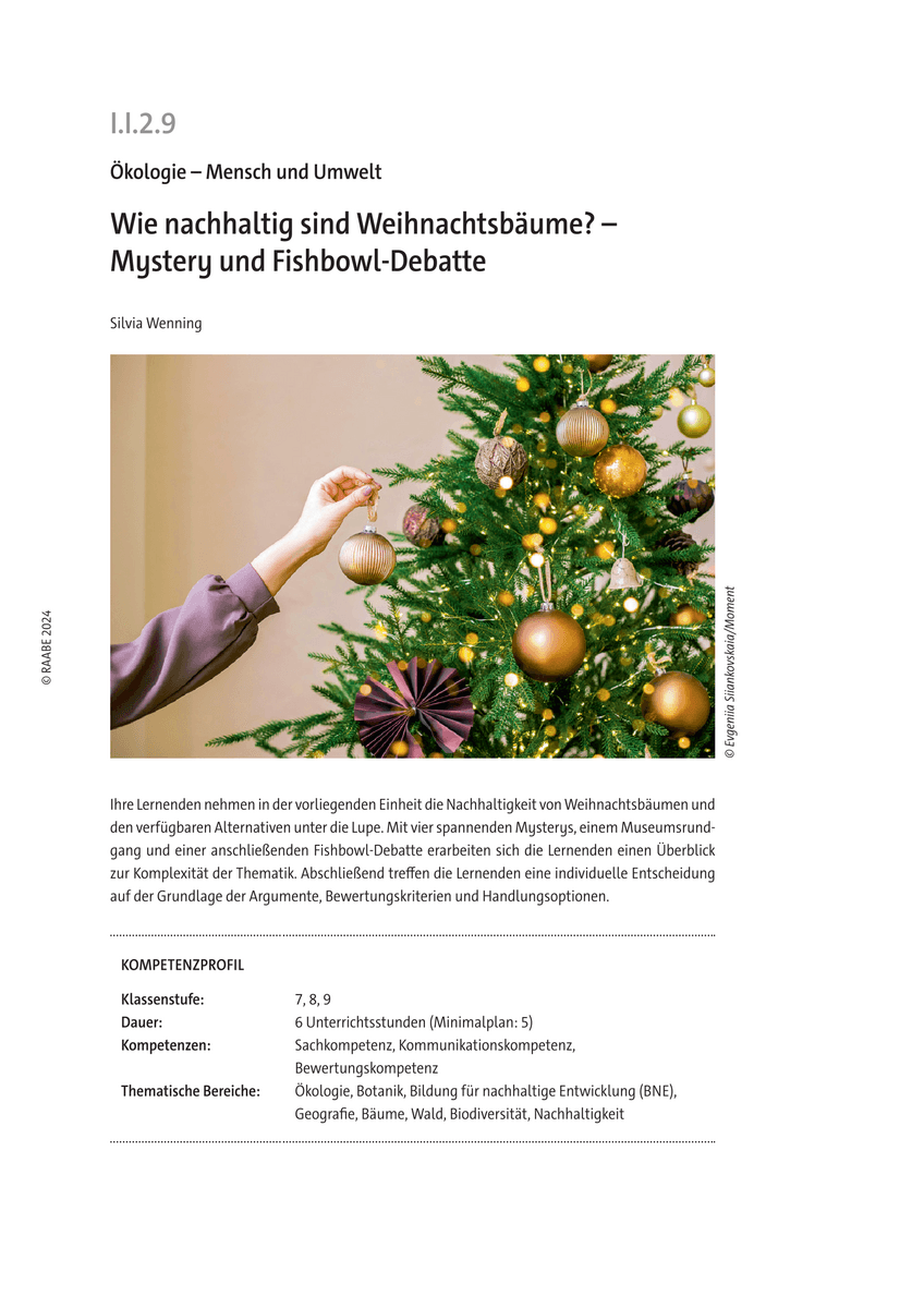 Wie nachhaltig sind Weihnachtsbäume?