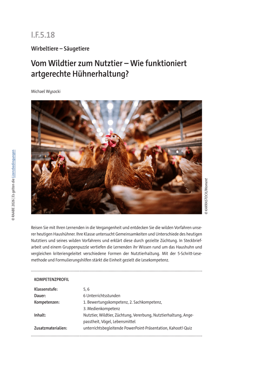 Vom Wildtier zum Nutztier