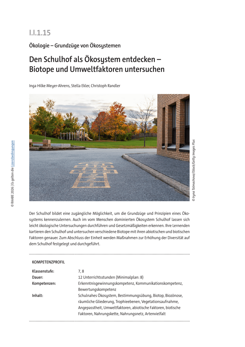 Den Schulhof als Ökosystem entdecken