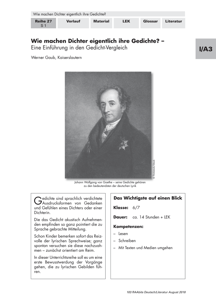 Wie machen Dichter eigentlich ihre Gedichte?
