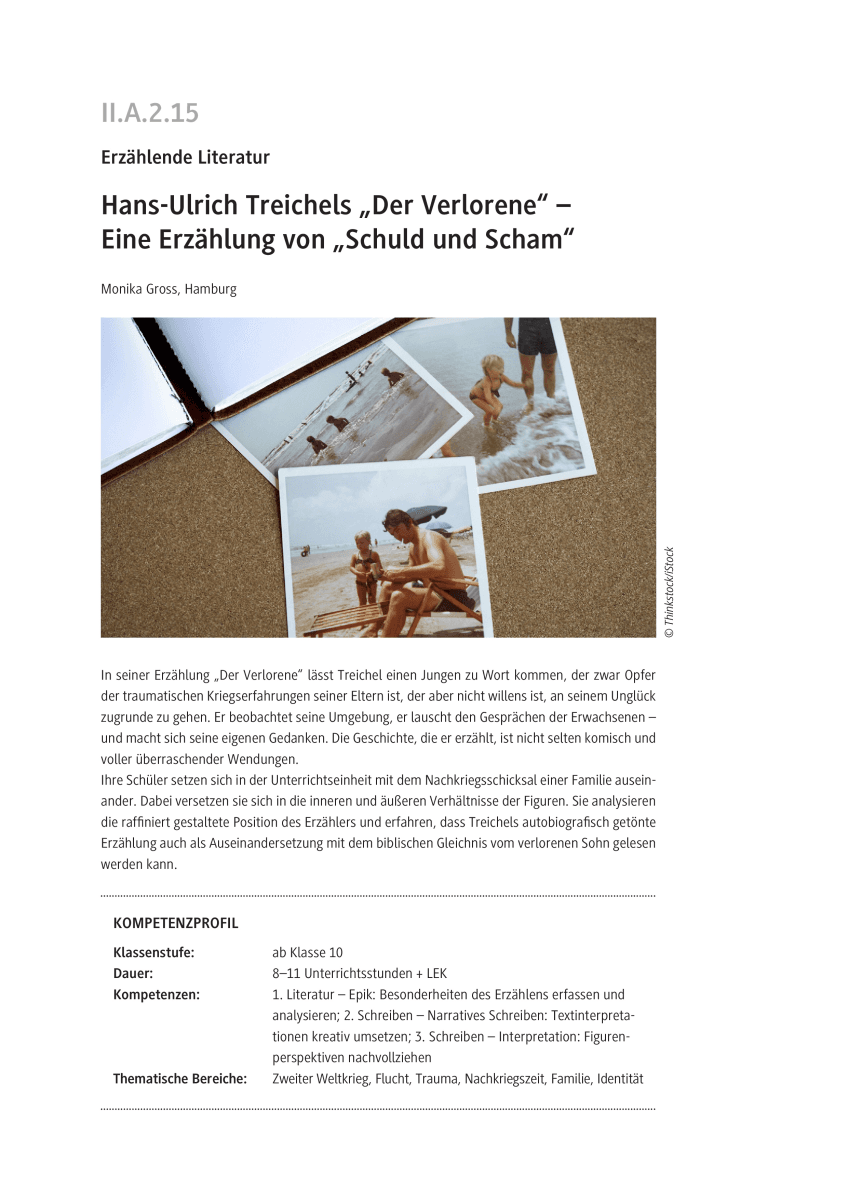 Hans-Ulrich Treichels "Der Verlorene"