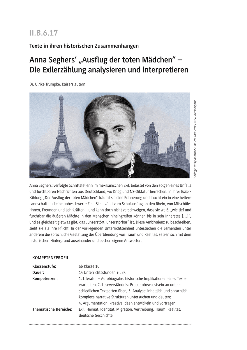 Anna Seghers' „Ausflug der toten Mädchen“