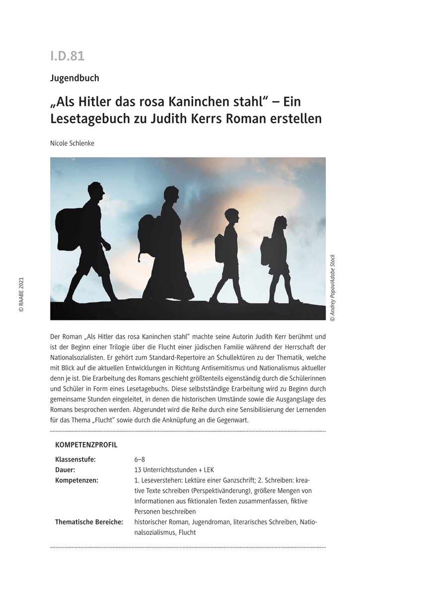 „Als Hitler das rosa Kaninchen stahl“