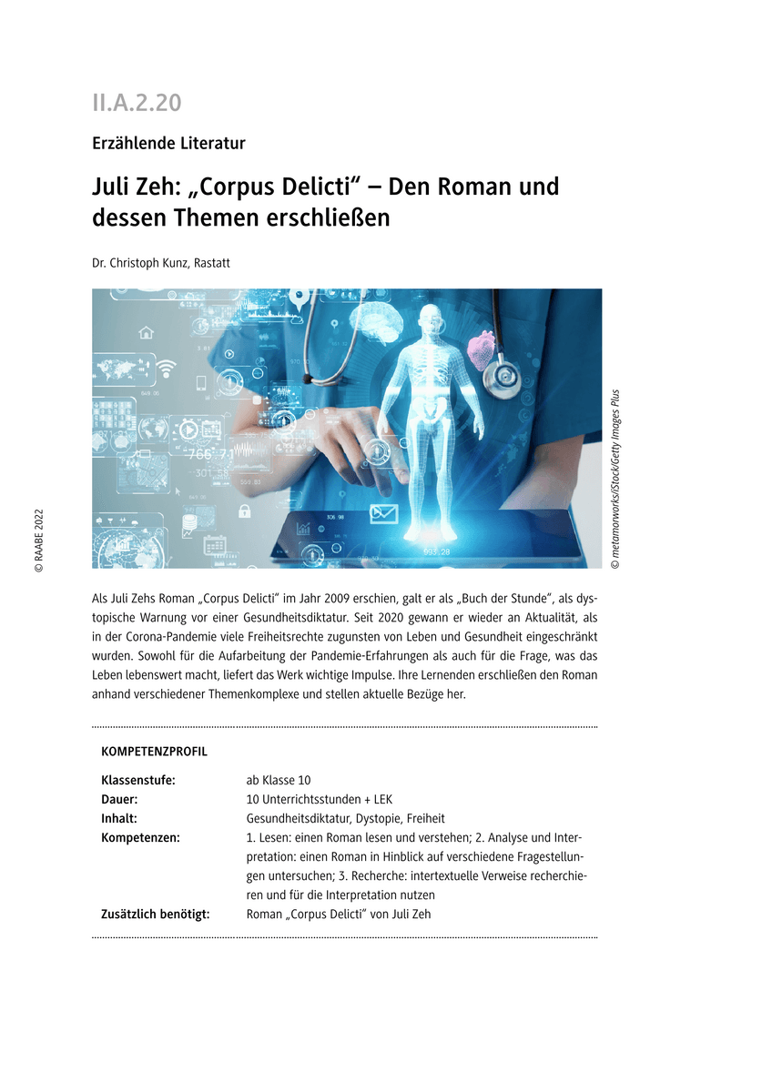 Juli Zeh: „Corpus Delicti“