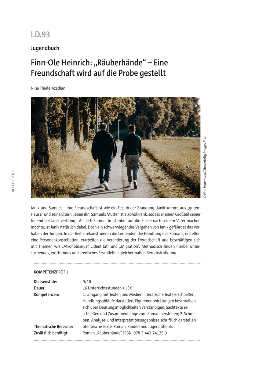 Finn-Ole Heinrich: „Räuberhände“