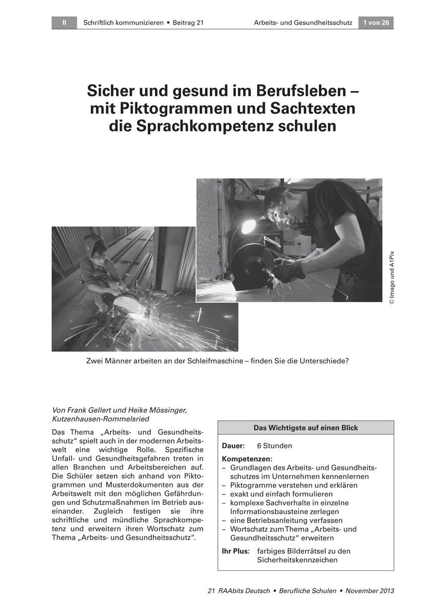 Mit Piktogrammen und Sachtexten die Sprachkompetenz schulen